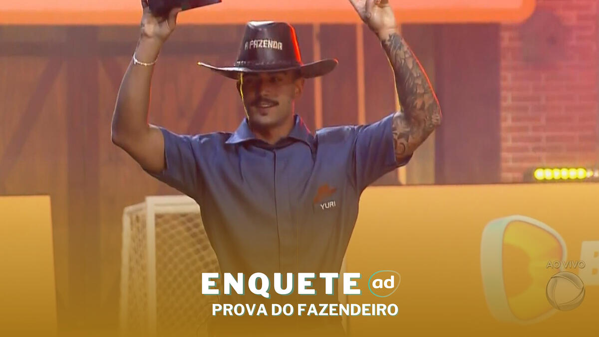 Arte da enquete de quem o Fazendeiro tem que indicar na 1ª Roça
