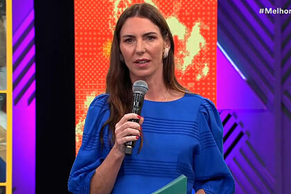 Glenda Kozlowski apresentando o Melhor da Noite