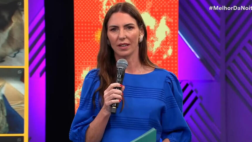 Glenda Kozlowski apresentando o Melhor da Noite