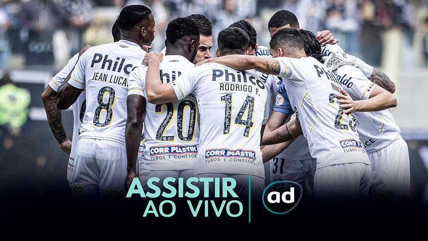 jogadores na arte onde assistir ao jogo do Santos