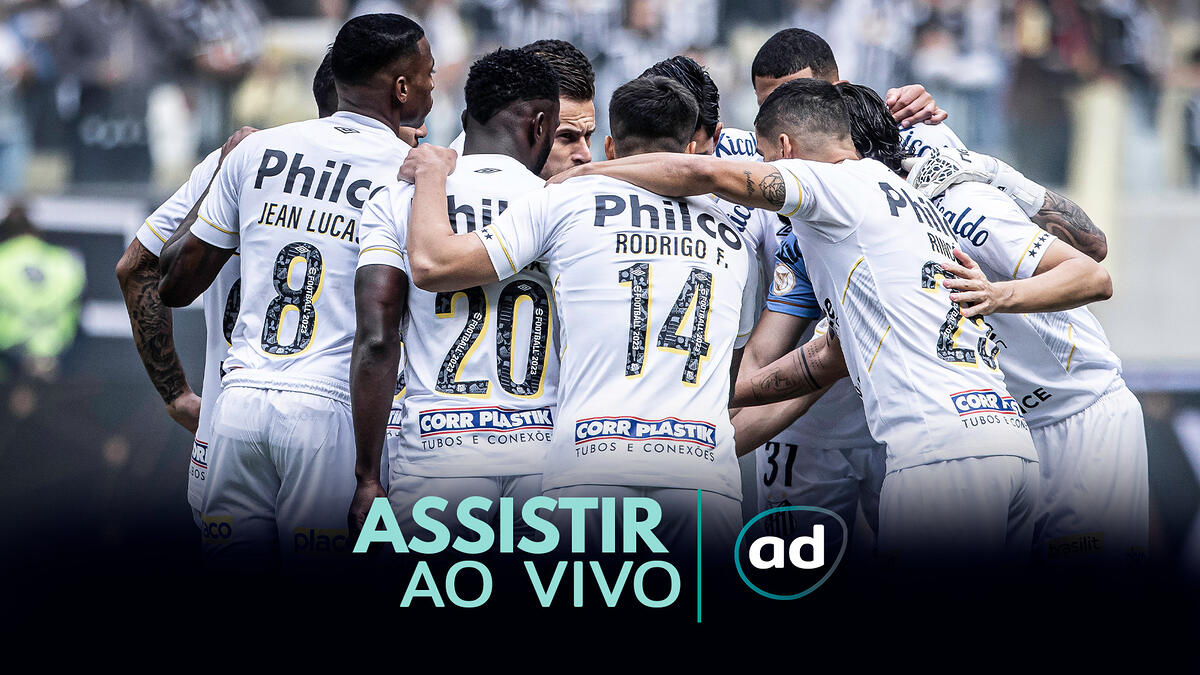 jogadores na arte onde assistir ao jogo do Santos