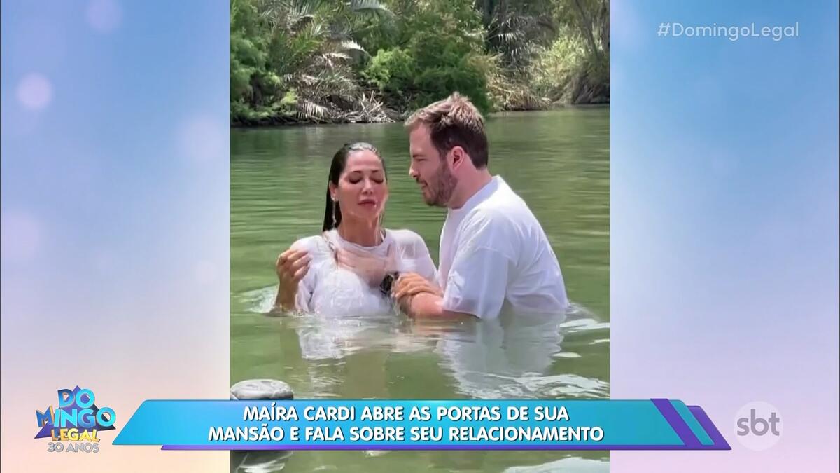 Thiago Nigro batiza a esposa no Rio Jordão 