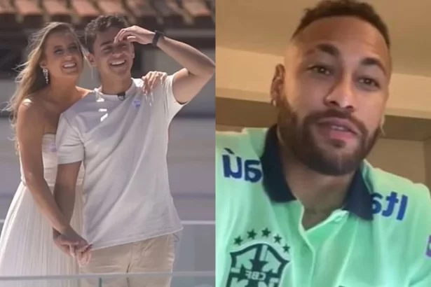 Nikolas Ferreira, esposa e Neymar no chá revelação