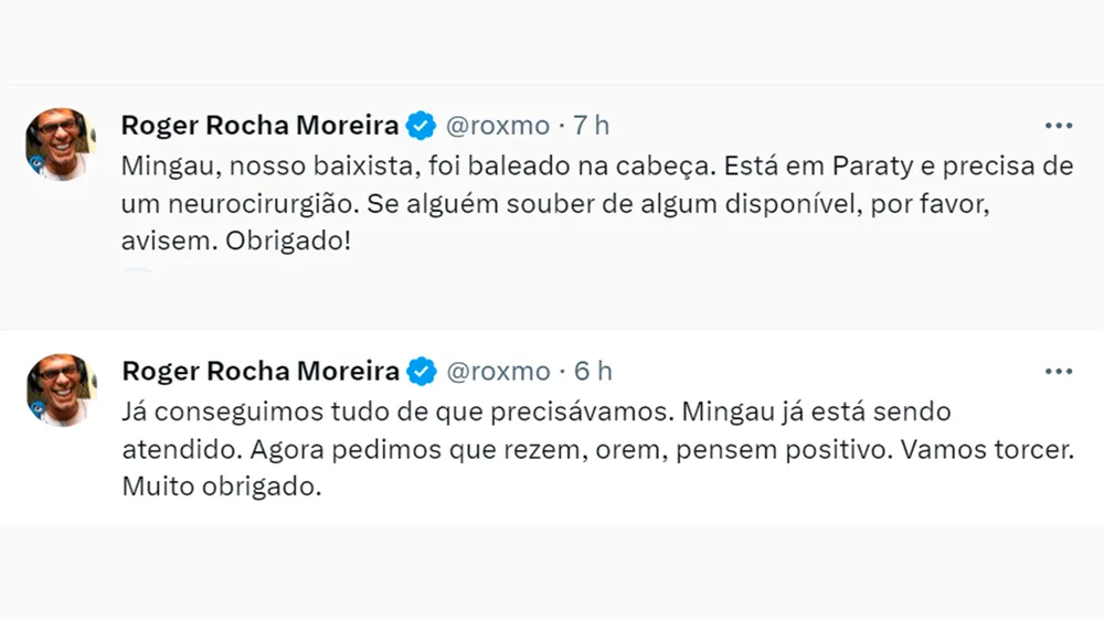 Roger pede orações para Mingau