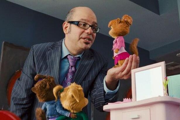 David Cross e os esquilos em trecho do filme Alvin e os Esquilos 3