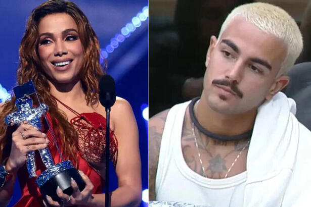 Anitta e Yuri Meirelles em uma montagem