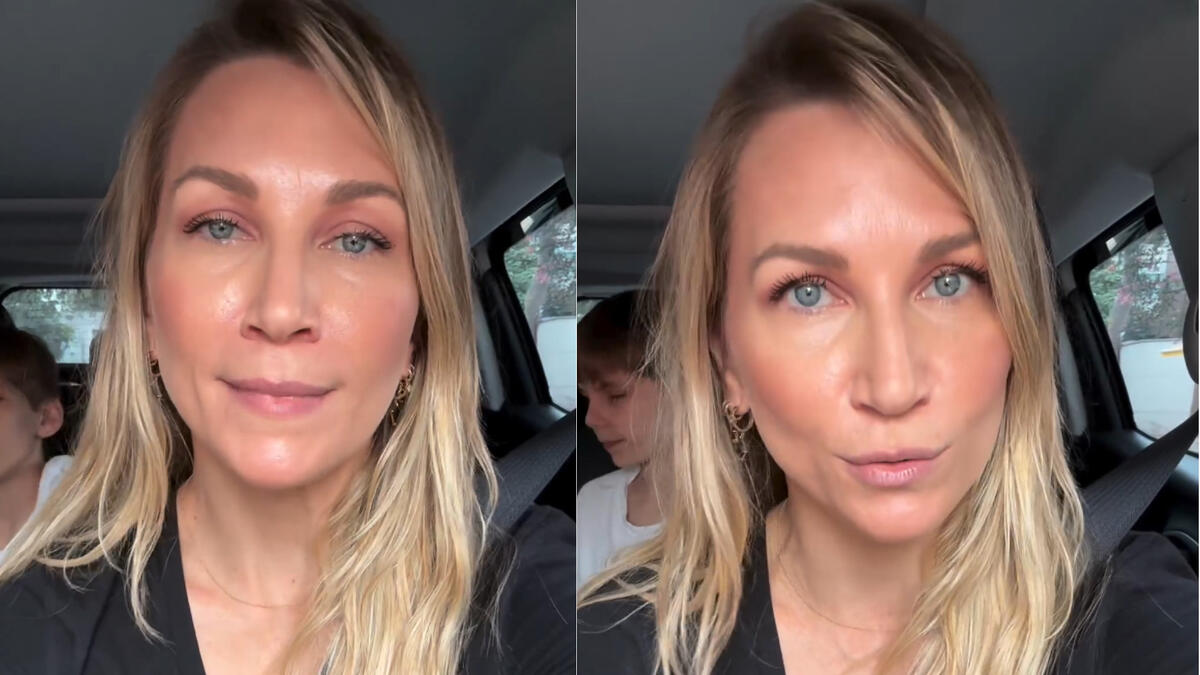 Anne Lottermann durante um vídeo gravado dentro do carro