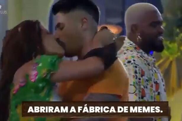 Jaquelline e Lucas se beijam em A Fazenda