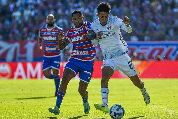 Trecho da partida entre Fortaleza e LDU na final da Sul-Americana