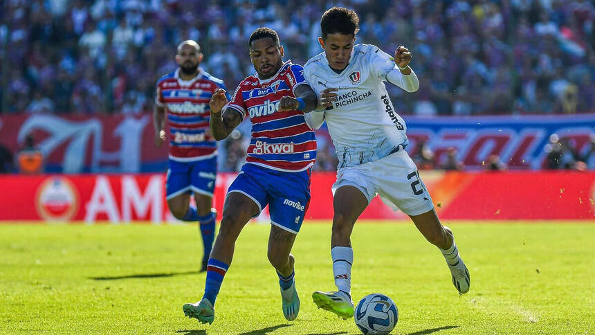 Trecho da partida entre Fortaleza e LDU na final da Sul-Americana