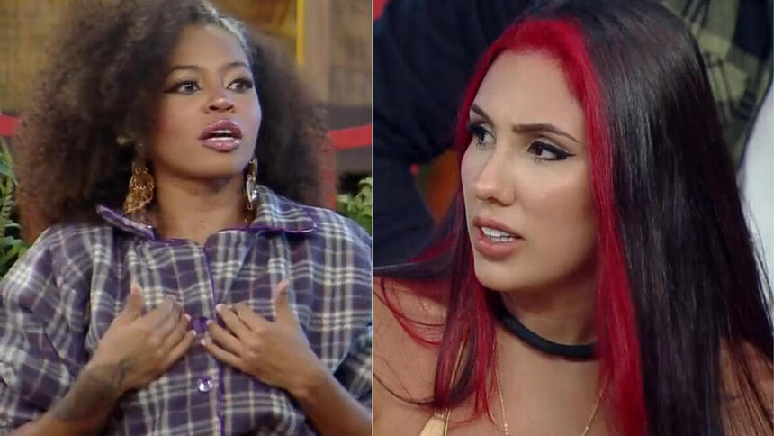 Lily Nobre e Alicia X em montagem na A Fazenda