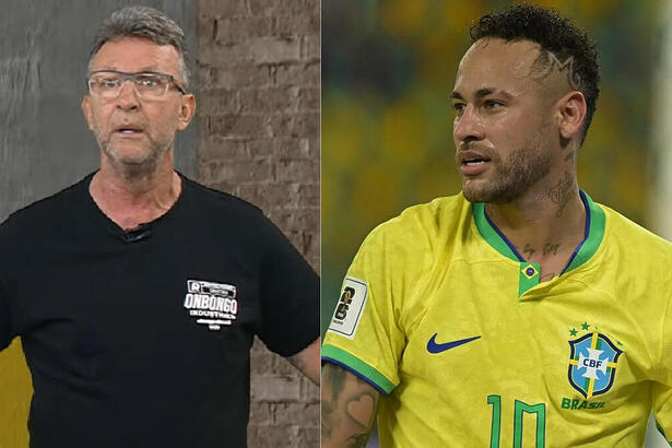 Craque Neto e Neymar em uma montagem