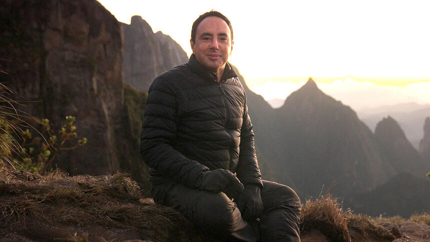 Pedro Bassan em trecho do Globo Repórter sobre a Serra dos Órgãos