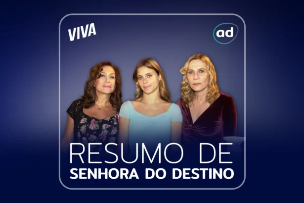 Arte do resumo da novela Senhora do Destino no Viva