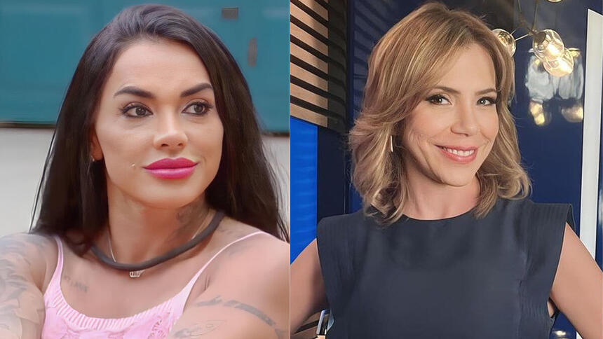 Simioni e Keila Jimenez em uma montagem