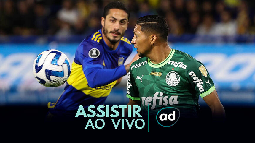 Arte onde assistir ao jogo Palmeiras x Boca Juniors, pela Libertadores