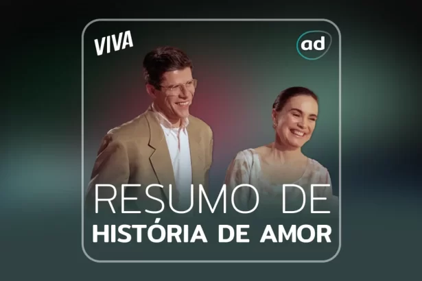 Arte de divulgação do resumo semanal da novela História de Amor, exibida no canal Viva