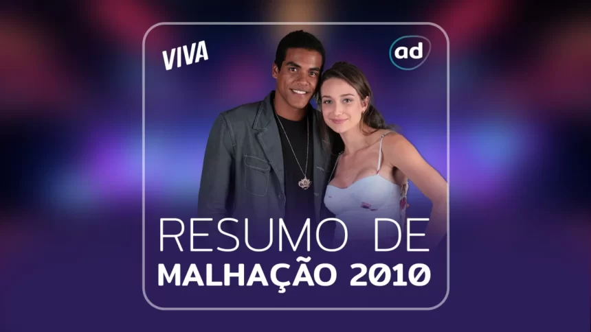 Arte de divulgação do resumo semanal da novela Malhação 2010 exibida no Viva