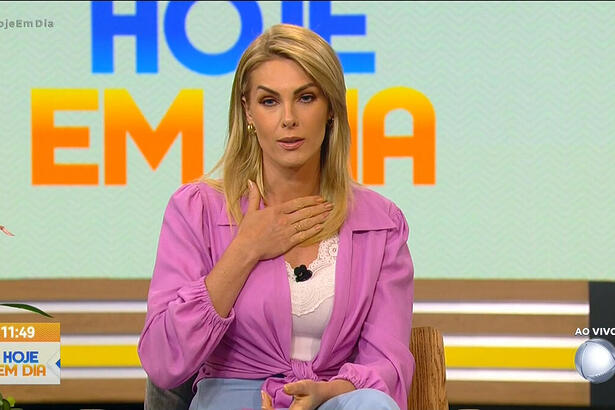 Ana Hickmann em trecho de apresentação no Hoje em Dia