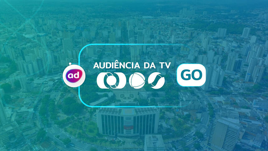 Arte dos consolidados de audiência da TV em Goiânia