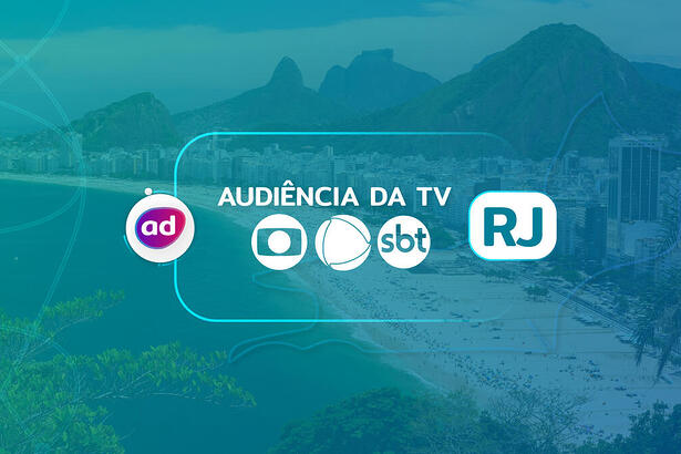 Arte de divulgação da audiência dos dados consolidados de audiência da TV do Rio de Janeiro