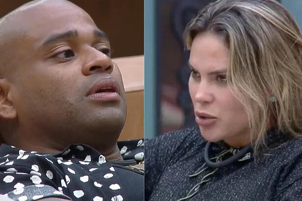 Black e Kally em uma montagem na A Fazenda