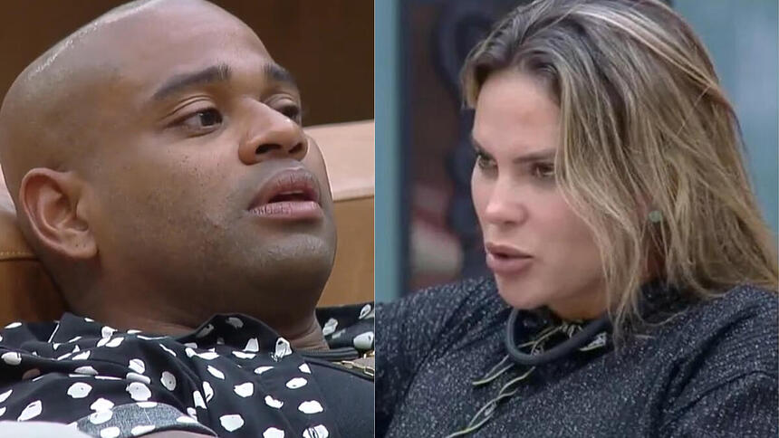 Black e Kally em uma montagem na A Fazenda