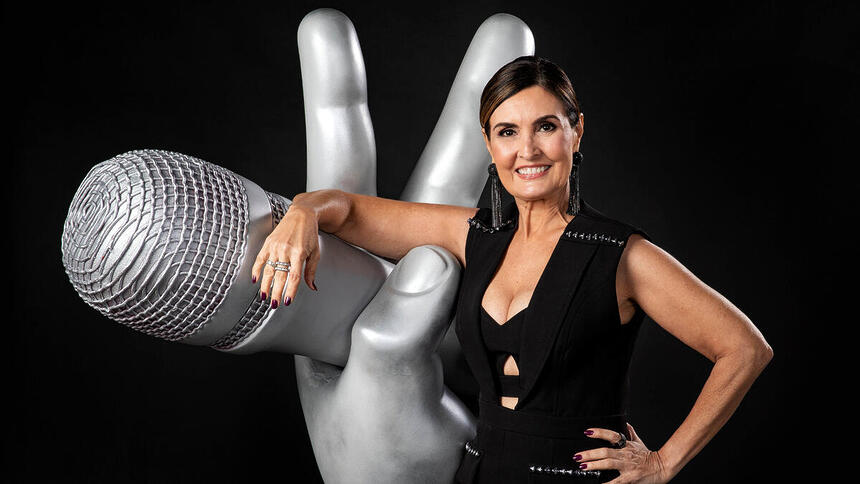 Fátima Bernardes em foto de divulgação do The Voice Brasil 12