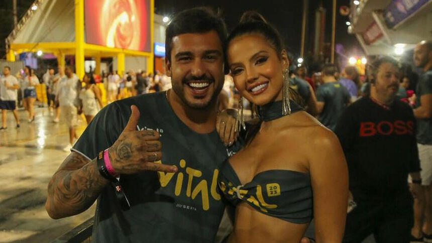 João Haddad e Luana Andrade em foto posada