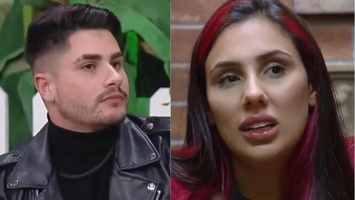 Lucas e Alicia em uma montagem na fazenda