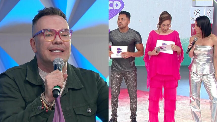 Felipeh Campos divide tela com Sonia Abrão que ler as fichas do Teleton 2023