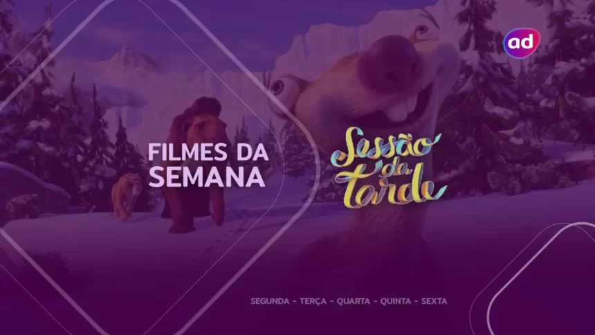 A Era do Gelo na arte de divulgação dos filmes da semana na Sessão da Tarde