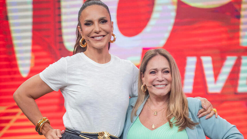 Ivete Sangalo e Susana Vieira no palco do Pipoca