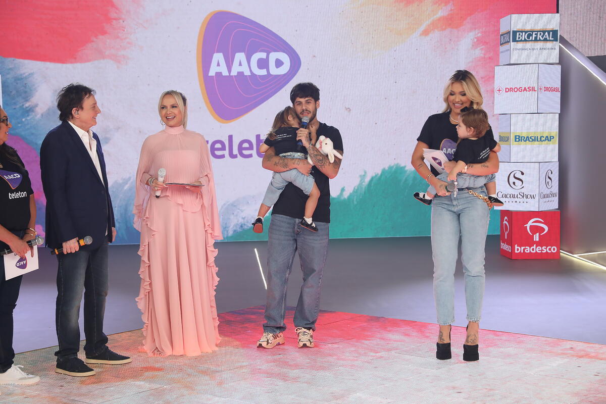 Fabio Jr. Eliana Zé Felipe e Virginia no Teleton