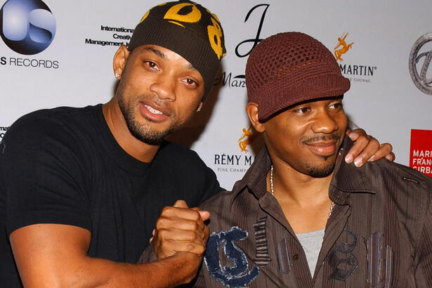 Will Smith e Duane Martin durante coletiva de lançamento de série nos Estados Unidos