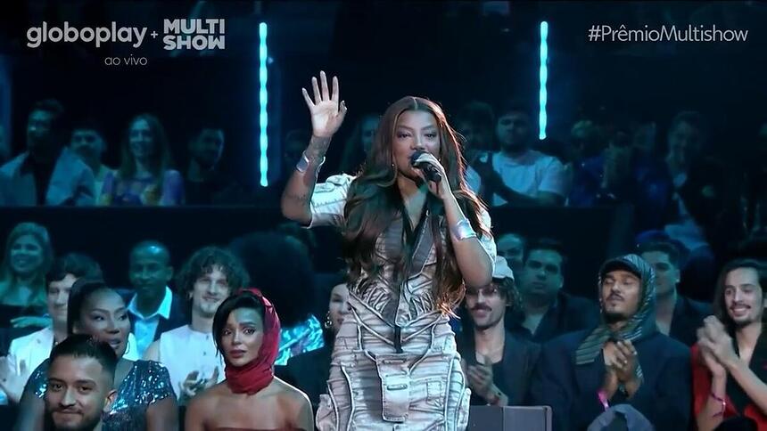 Ludmilla canta no Prêmio Multishow 2023