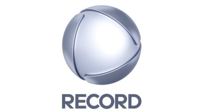 Novo logotipo da Record na cor prata