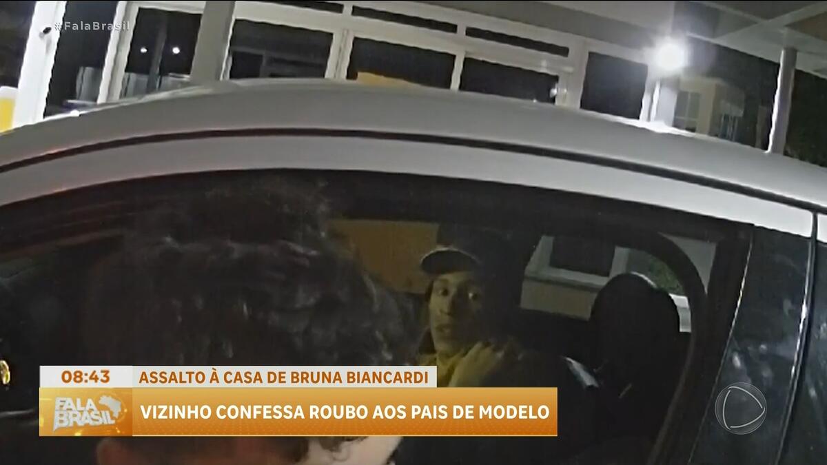 Imagens de câmera de segurança flagraram os suspeitos entrando no condomínio de Bruna Biancardi