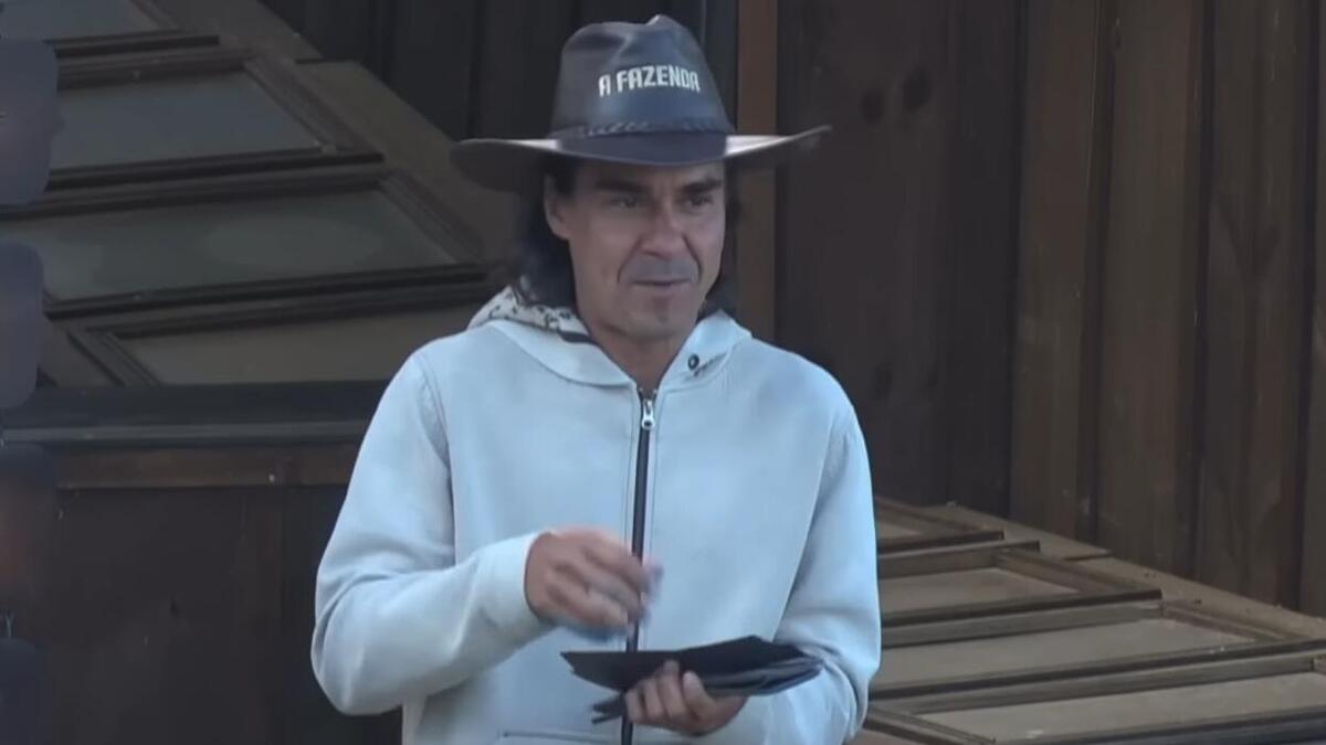 André durante a delegação das atividades em A Fazenda 15