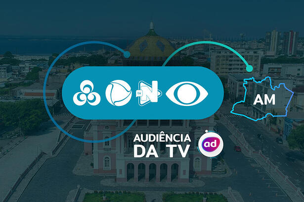 Arte com os dados consolidados de audiência da TV da Rede Amazônica/TV Globo, Record TV Manaus, TV Norte Amazonas/SBT e Band Amazonas