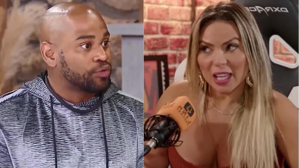 Black e Kally em uma montagem em A Fazenda