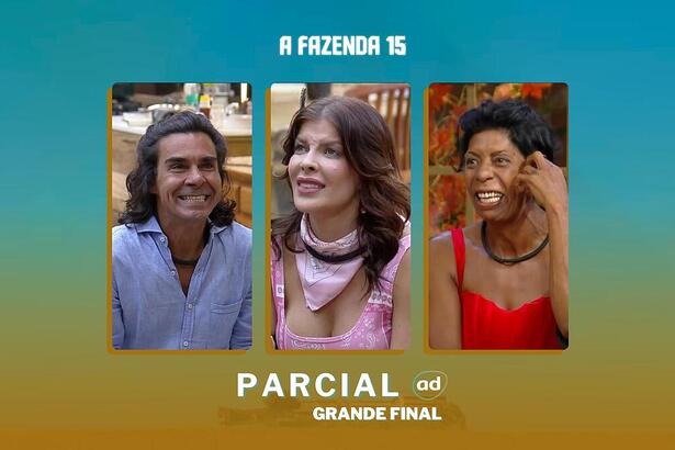 André Gonçalves, Jaquelline e Marcia Fu na arte da enquete da Grande Final
