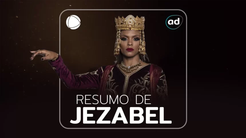 Arte de divulgação do resumo da novela Jezabel