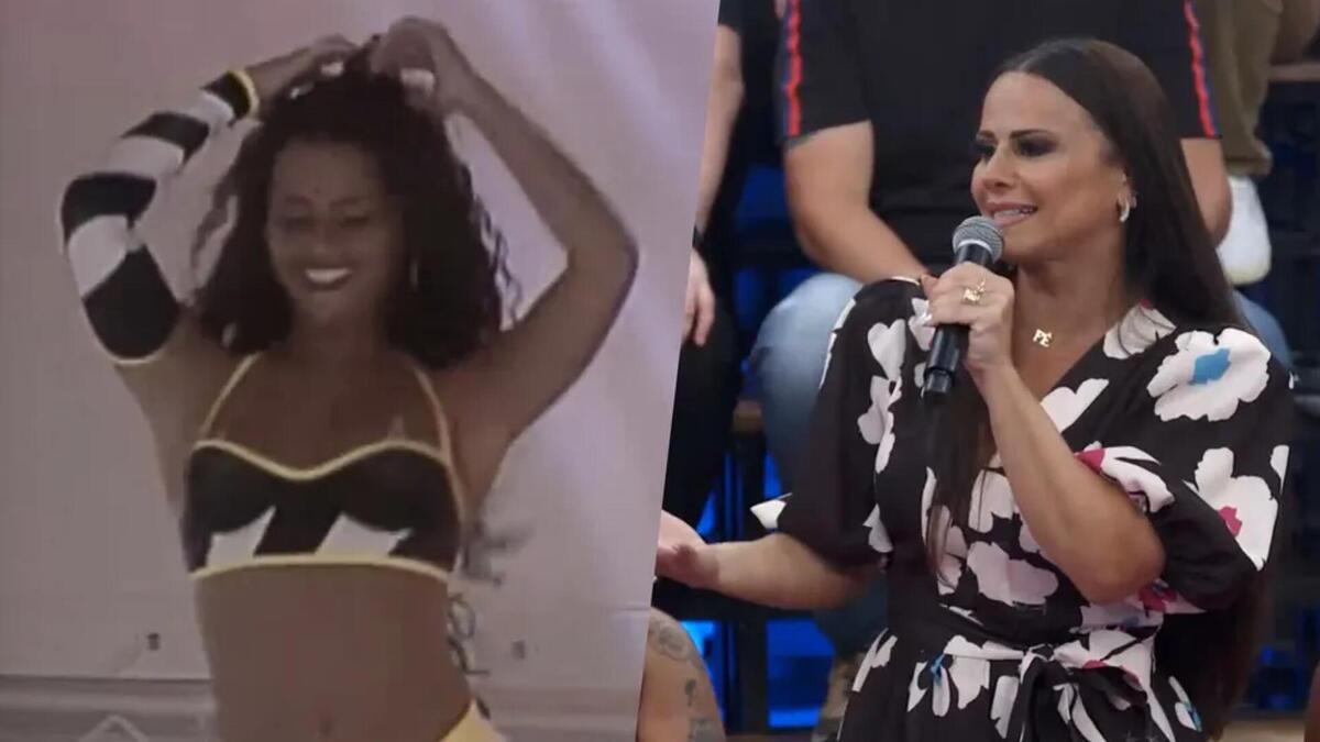 Viviane Araújo falando sobre concurso do É o Tchan no Altas Horas