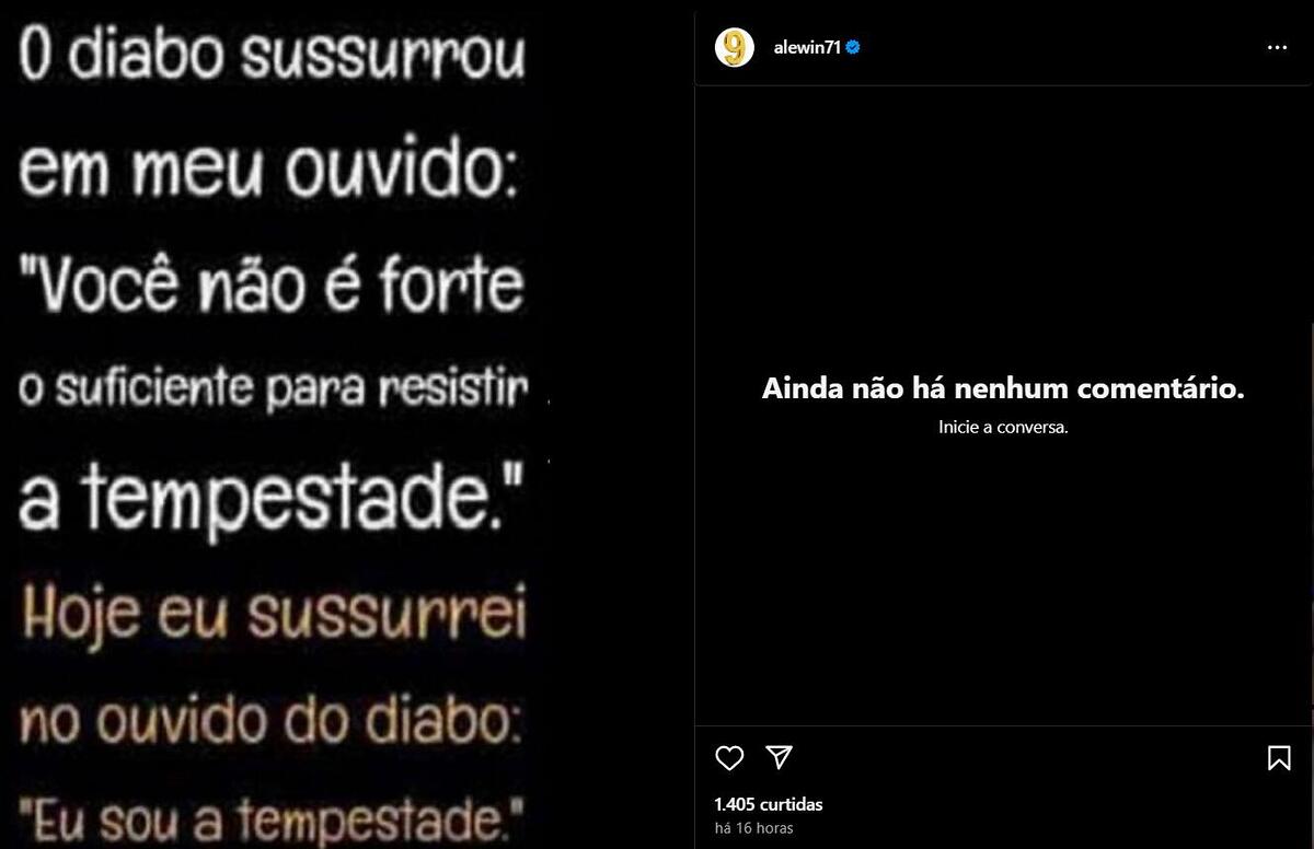 Publicação de Alexandre Correa no Instagram 