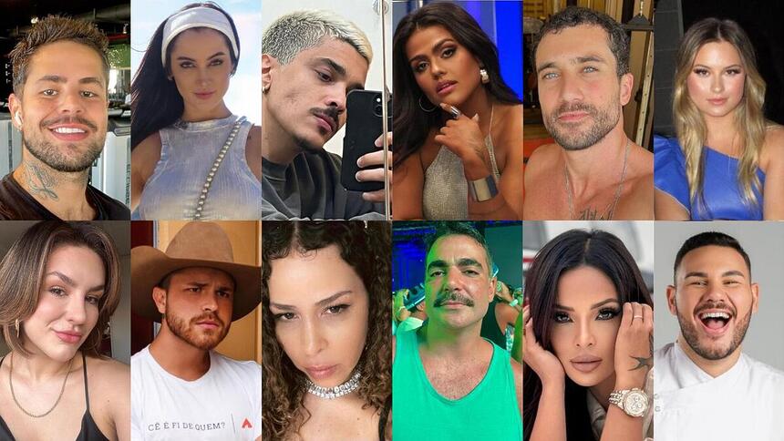 12 supostos famosos da lista do BBB 24