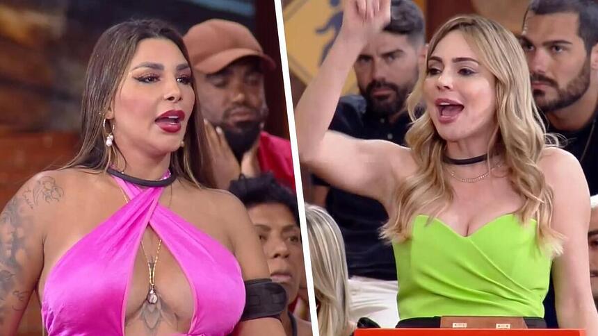 Jenny Miranda divide tela com Rachel Sheherazade em A Fazenda 15