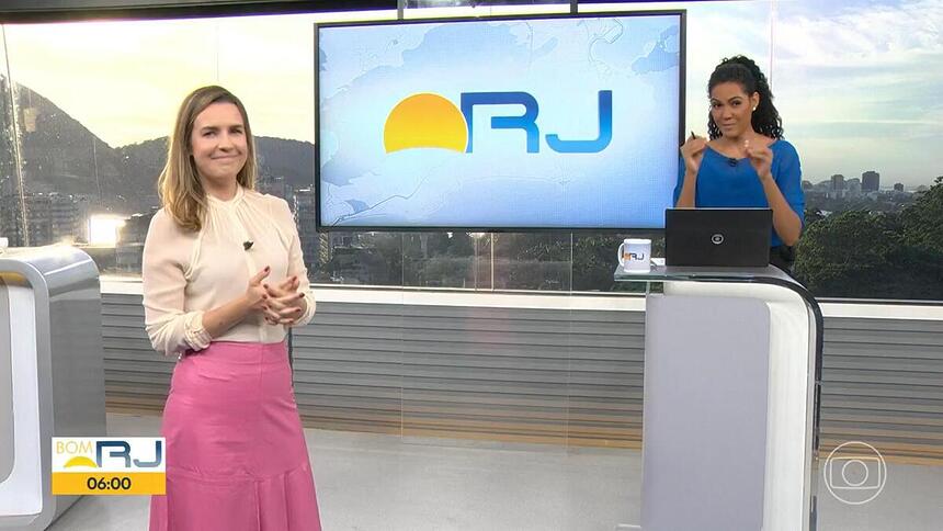 Silvana Ramiro e Ana Paula Santos na abertura do Bom Dia RJ