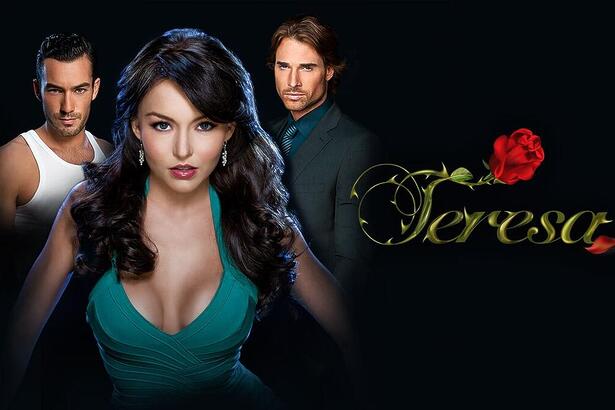 Angelique Boyer, Aarón Díaz e Sebastián Rulli em divulgação da novela Teresa