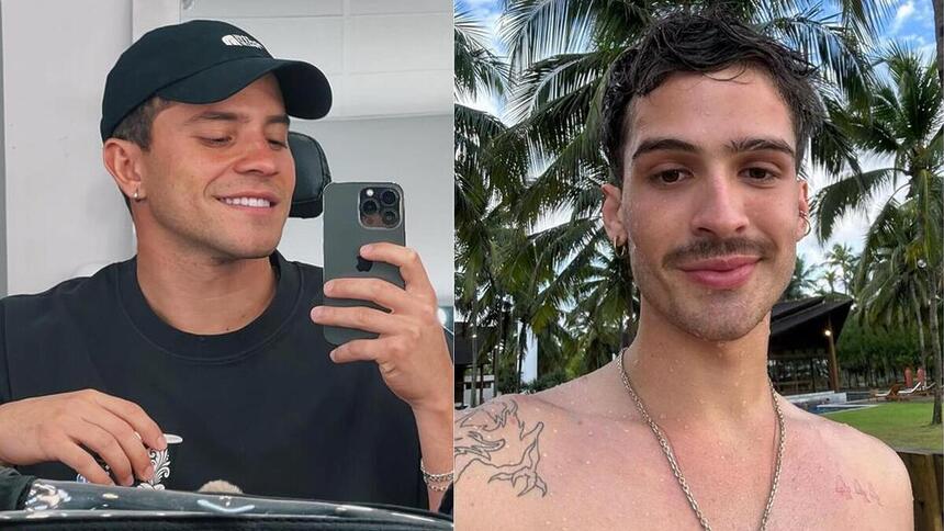 André Lamoglia e João Guilherme em uma montagem